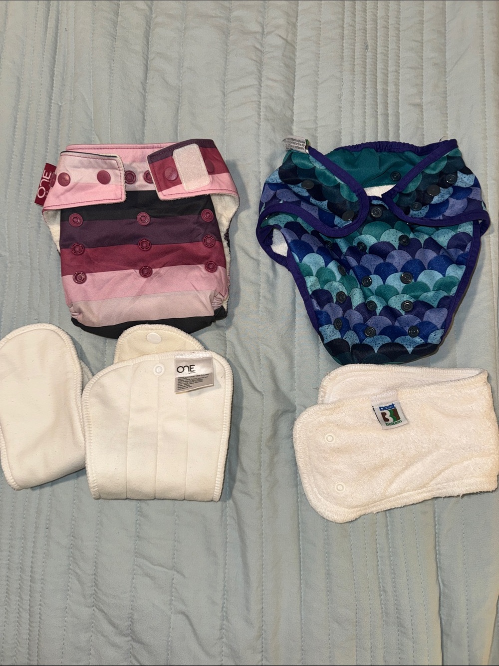 Set of 2 Reusable Modern Cloth Diapers